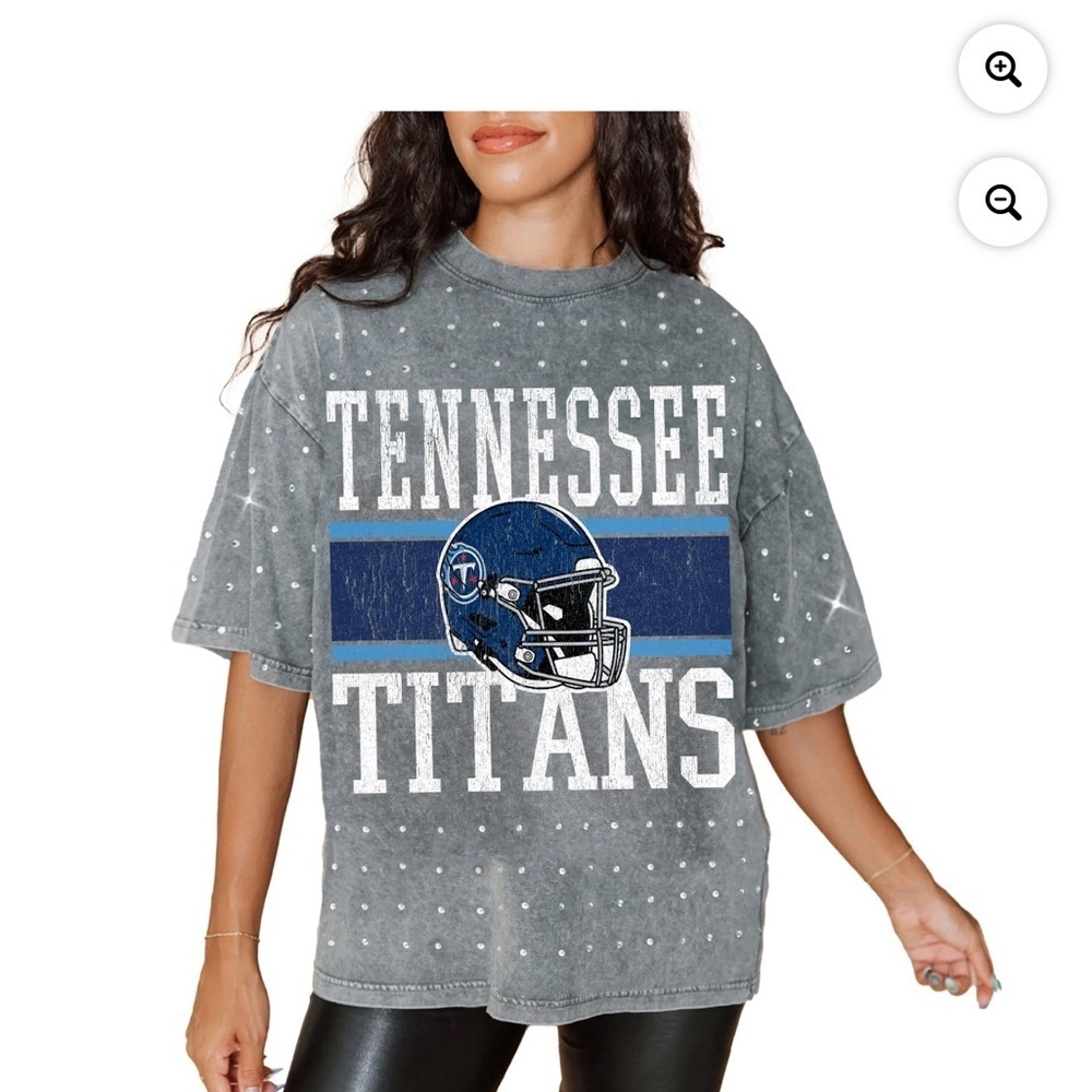 Tennessee Titans Oversized Rhinestones T-Shirt Sz XXL